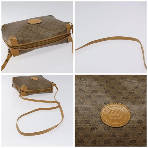 GUCCI Micro GG Supreme Shoulder Bag PVC Beige Gold 007 115 0093 Auth BA2396 - Picture 16 of 16